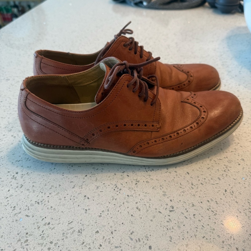 Cole Haan Brown Leather Oxfords - Picture 3 of 8
